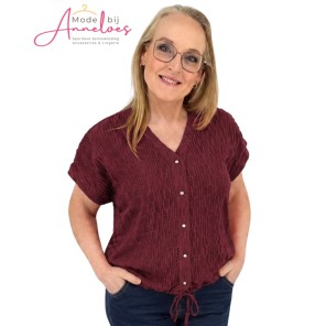 Enjoy Blouse drawstring relief 183611 Port